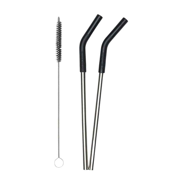 Klean Kanteen 8mm stainless steel straws with silicon sipping tip and a wire brush pipe cleaner