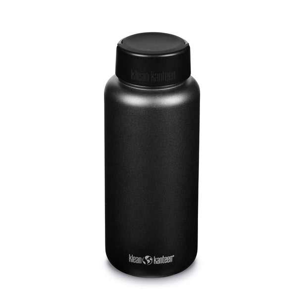 Klean Kanteen Classic Wide Mouth Stainless Steel 1182ml water bottle in black