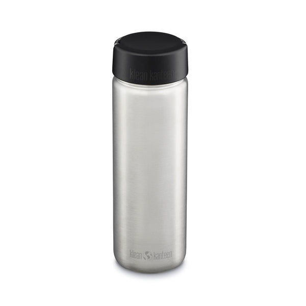 Klean Kanteen classic wide mouth stainless steel 800ml water bottle in silver