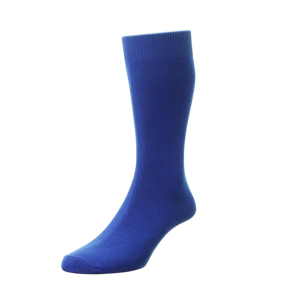 Sub Zero cotton liner sock in blue colour photographed on a white background