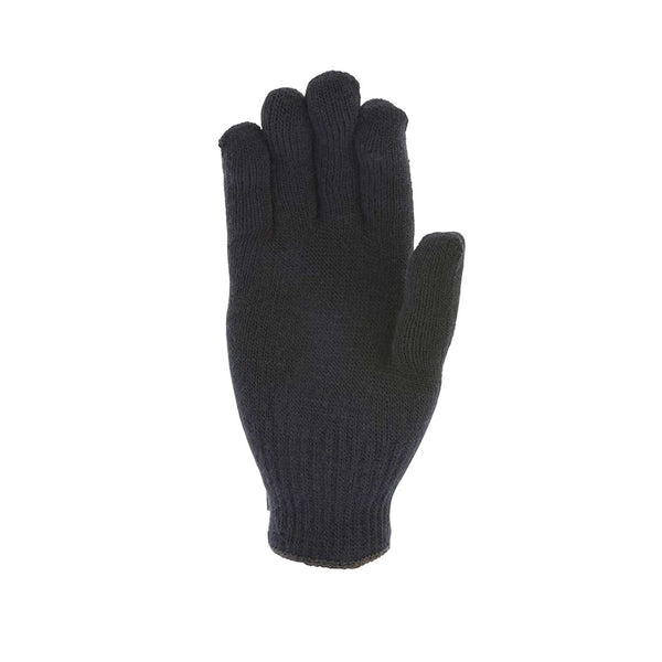 Palm detail on Extremities thermal thiiny glove in black photographed on a white background