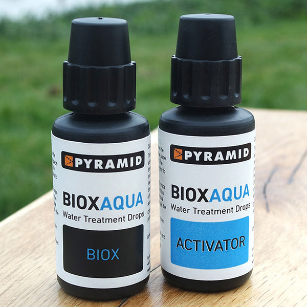 Duo bottle image for Pyramid Biox Aqua chlorine dioxide water purification drops