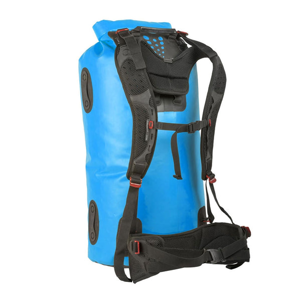 Studio shot on a white background of Sea to Summit Heavy Duty Hydraulic Dry Pack Strapping detail