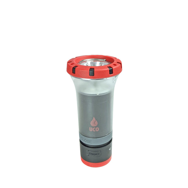 UCO Arka rechargeable 180 lumens LED lantern and torch upright front view