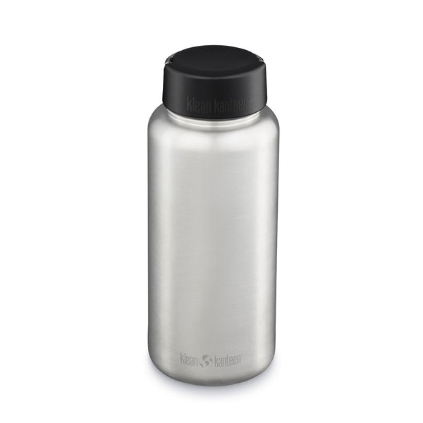 Klean Kanteen Classic Wide Mouth Stainless Steel 1182ml water bottle in silver