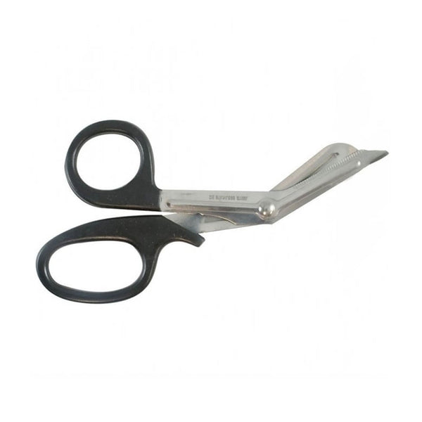 Care Plus emergency first aid scissor shears photographed from above on a white background