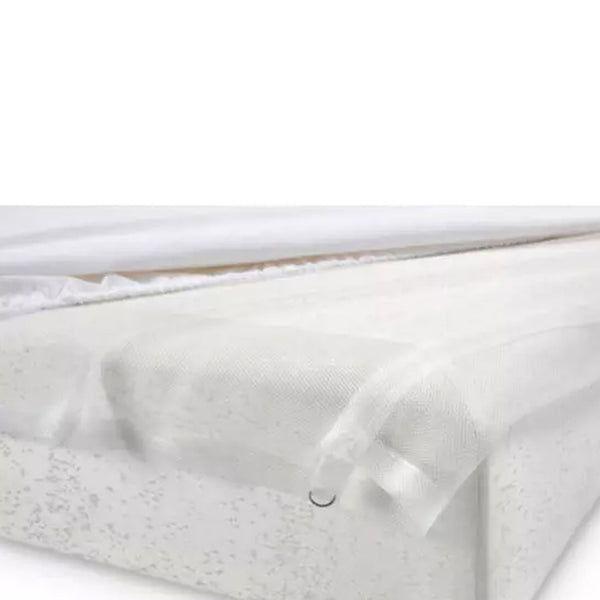 A Care Plus single bed bug under sheet being used on a mattress 