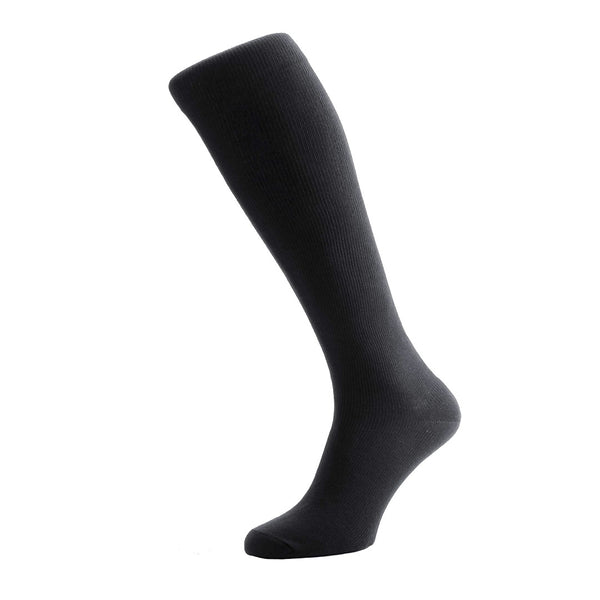 Sub Zero long compression flight sock in black photographed on a white background