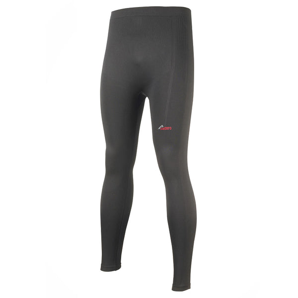 Front detail of a Sub standard Sub Zero Factor 1 Plus base layer leggings in black colour photographed on a white background