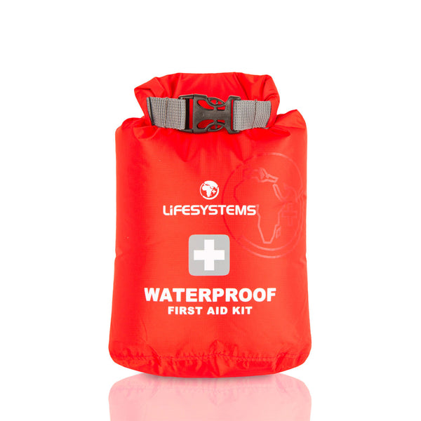 Front detail of Lifesystems empty 2 litre waterproof first aid bag
