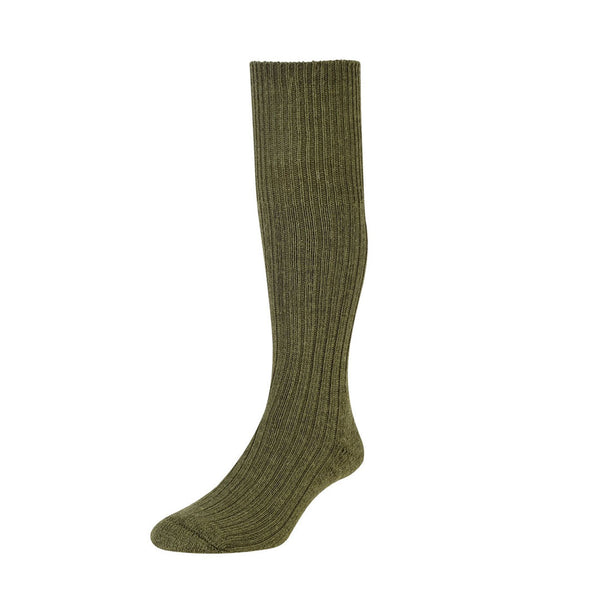 Sub Zero military walking socks NATO spec in olive green photographed on a white background